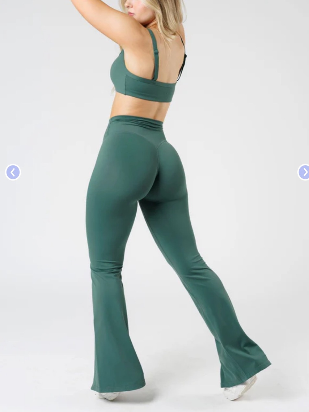 PARAGON sculptseam plus Forest Green Flare Workout Leggings